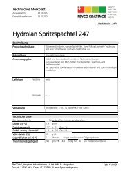 HYDROLAN SPRITZSPACHTEL 247 2470 deutsch - PENTOL