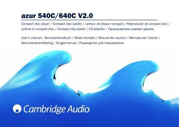 AP183772 azur 540C.640C V2.0 Multilingual ... - Cambridge Audio