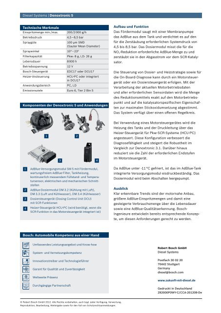 Denoxtronic 5 - Bosch Automotive Technology