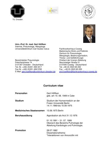 Curriculum vitae Gert Höffken - Deutsche Gesellschaft für ...