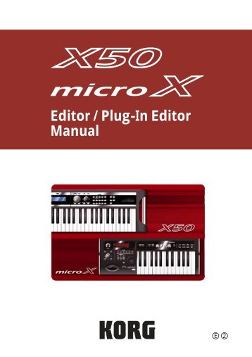 X50 microX Editor/Plug-In Editor Manual - Korg