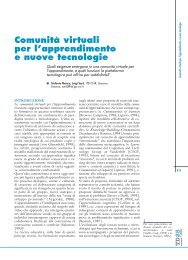 ComunitÃ  virtuali per l'apprendimento e nuove tecnologie