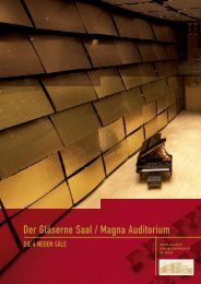 Der GlÃ¤serne Saal / Magna Auditorium - Gesellschaft der ...