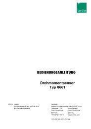 Drehmomentsensor Typ 8661 BEDIENUNGSANLEITUNG - Burster