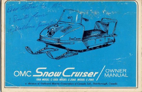 1966 Snow Cruiser - Vintage Snow
