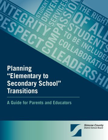 Elementary to Secondary Transition - Simcoe County District School ...
