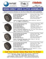 DENSO DIRECT DRIVE CLUTCH ASSEMBLIES! - SunAir Products