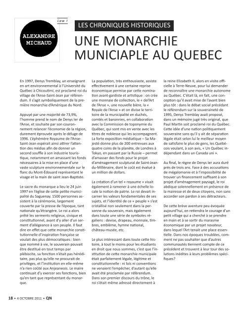 October 4, 2011 - Latest Issue - McGill University
