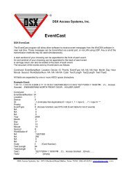 EventCast - DSX Access Systems, Inc.
