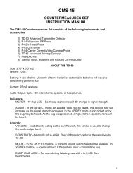 The CMS-11 Countermeasures Set consists of the following ... - PI Mall