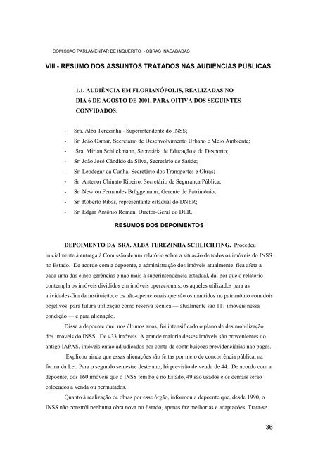 comissão parlamentar de inquérito destinada a investigar as ...