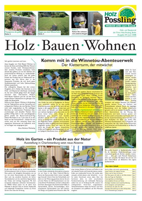 Komm mit in die Winnetou-Abenteuerwelt - Holz Possling