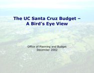 The UC Santa Cruz Budget -- A Bird's Eye View - Office of Planning ...