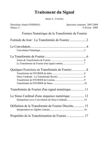 La TransformÃ©e de Fourier - PRIMA