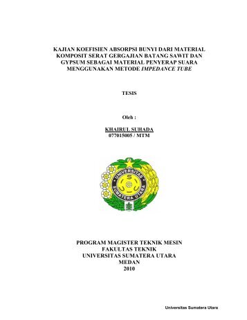tesis berjudul - USU Institutional Repository - Universitas Sumatera ...