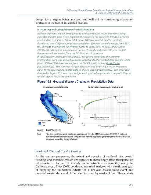 addressing climate change adaptation in regional transportation plans