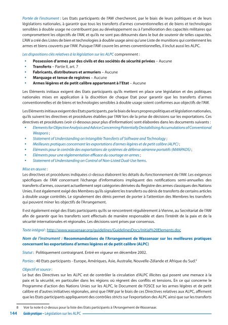 Législation sur les armes légères et de petit calibre - PoA-ISS