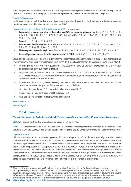 Législation sur les armes légères et de petit calibre - PoA-ISS