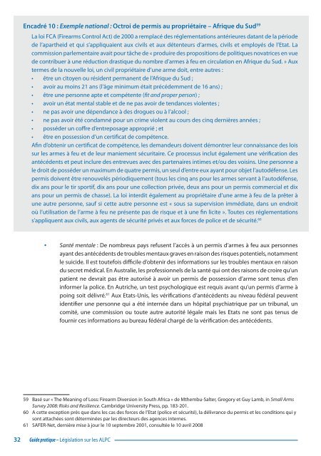 Législation sur les armes légères et de petit calibre - PoA-ISS