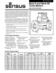 Mark-II and Mark-IIE Turbo-Meters - Sensus