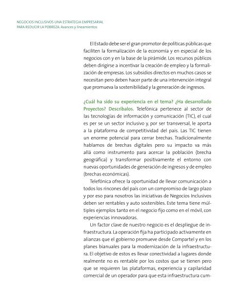 Una Estrategia Empresarial para reducir la pobreza - Cecodes