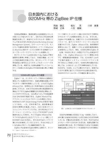 日本国内における 920MHz 帯の ZigBee IP 仕様 - Oki