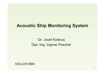 Acoustic Ship Monitoring System - Kolerus.de