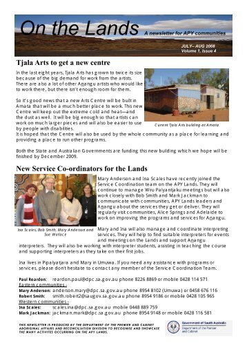 July-AUG 08 Newsletter.pub - Department of the Premier and ...