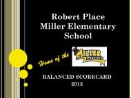 Miller Continuous Improvement Plan - Bismarck Public Schools