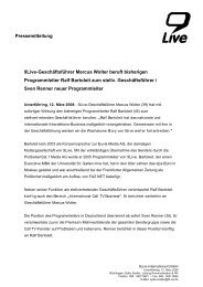 Pressemitteilung 9Live-Geschäftsführer Marcus ... - presse.sat1.de