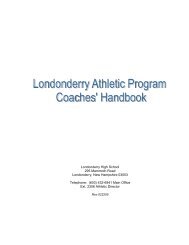 LHS Coaches Handbook - Londonderry School District