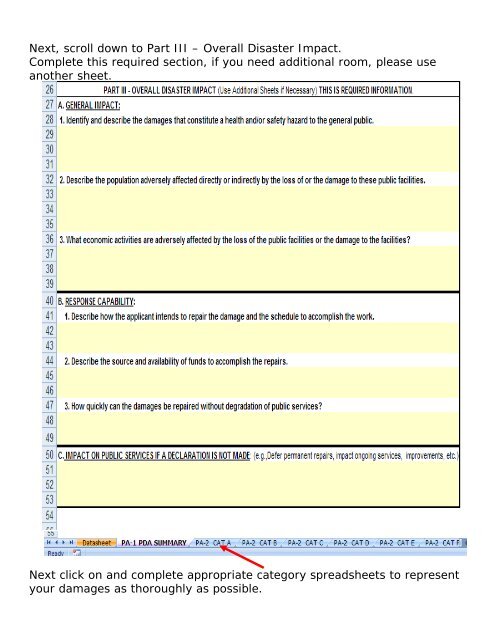 Preliminary Damage Assessment Form How to Guide