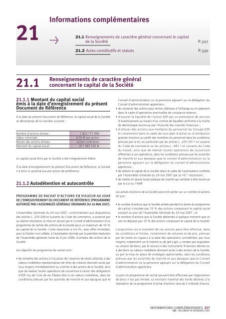 Télécharger le document de référence 2007 du groupe EDF ( 4939Kb)