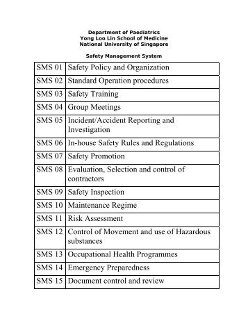 SMS 01 - Yong Loo Lin School of Medicine