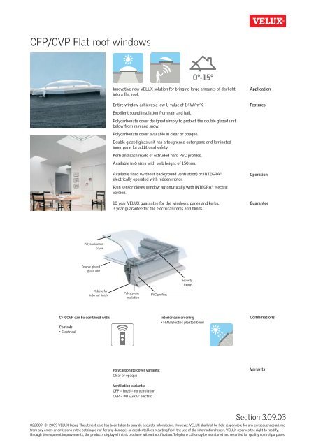 CFP/CVP Flat roof windows - Velux