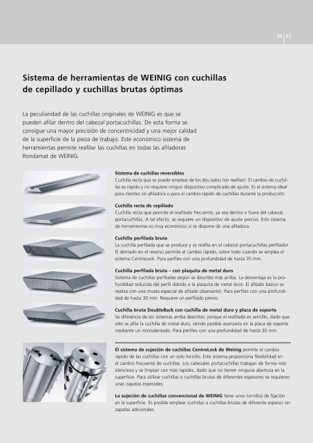 Todo sobre herramientas - Weinig