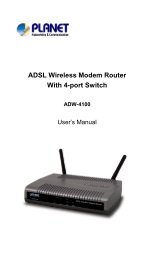ADSL Wireless Modem Router With 4-port Switch ADW-4100 - Planet