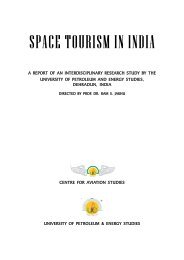 SPACE TOURISM IN INDIA - Centre for Aviation Studies - UPES