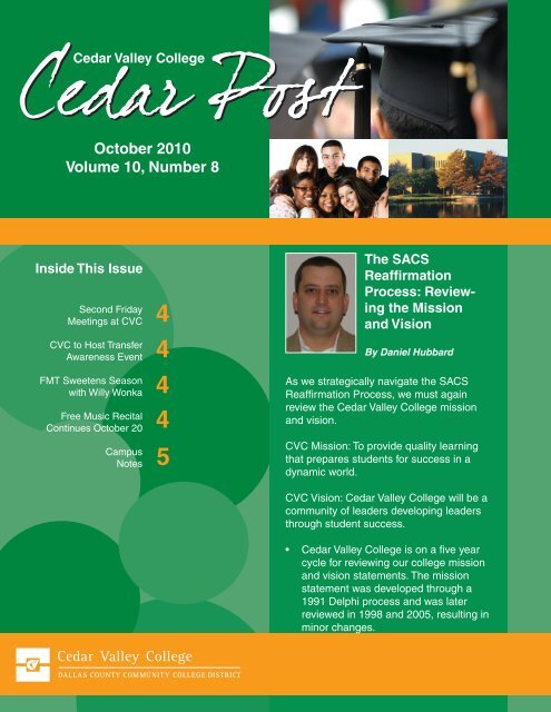 October 2010 Volume 10, Number 8 - Cedar Valley College