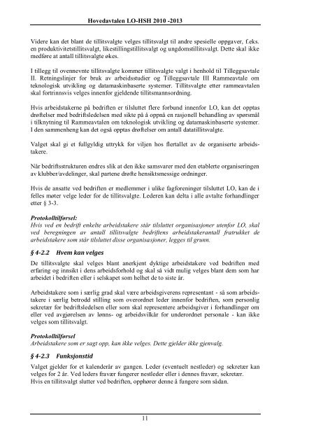 Hovedavtalen LO-HSH 2010 -2013 1 - Fellesforbundet