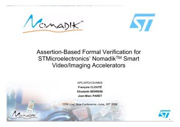 Assertion-Based Formal Verification for STMicroelectronics ...