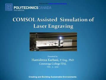 Hamidreza Karbasi, P. Eng., PhD - COMSOL.com