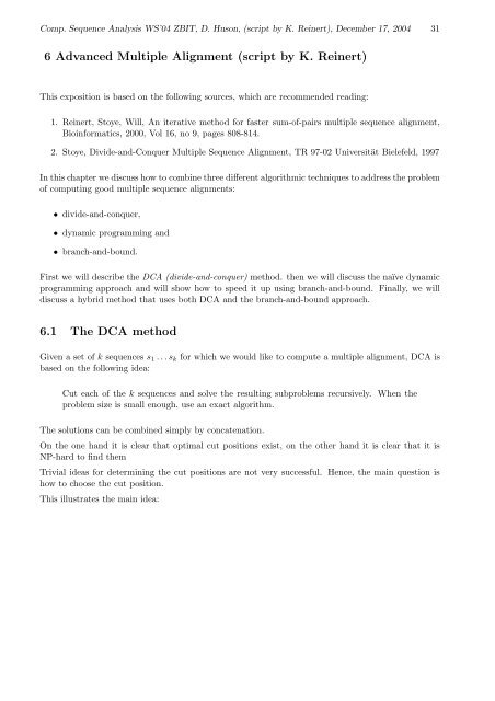 6. MSA using DCA and branch-and-bound - Algorithms in ...