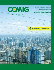 R$400.000.000,00 - Cemig - INFOinvest
