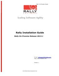 Rally Installation Guide - Rally Help - Rally Software