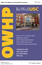 Office for Wellness and Health Promotion - USC Student Affairs ...