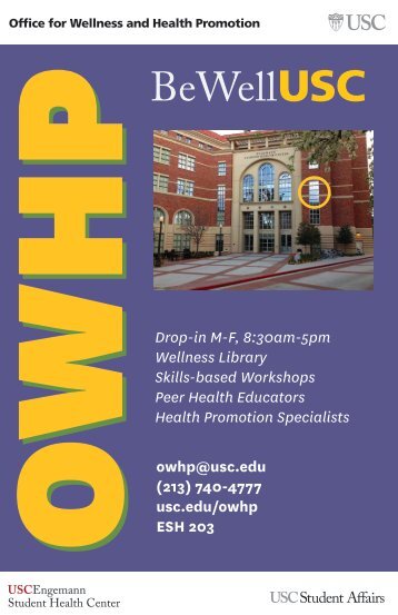 Office for Wellness and Health Promotion - USC Student Affairs ...