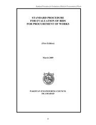 standard procedure for evaluation of bids for procurement of works