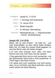 Jes 42, 1-4(5-9) - Evangelisch in Hammelburg