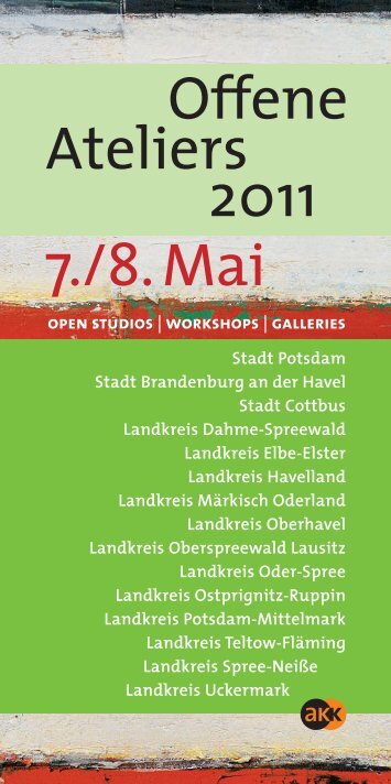 7./8.Mai Offene Ateliers 2011 - Landkreis Potsdam-Mittelmark